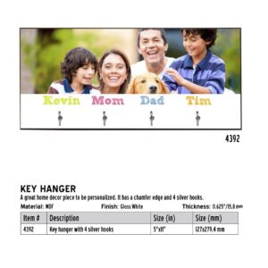 MDF PHOTO PRODUCTS KEY HOLDER