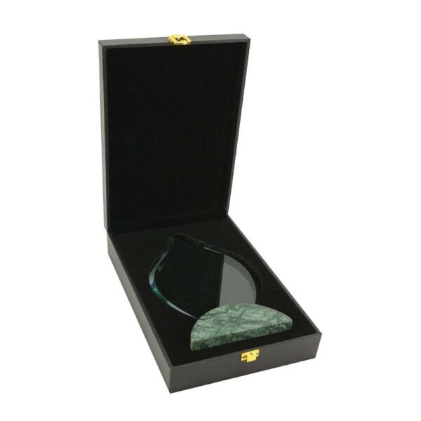 Personalized Flame Shaped Crystal & Marble Award