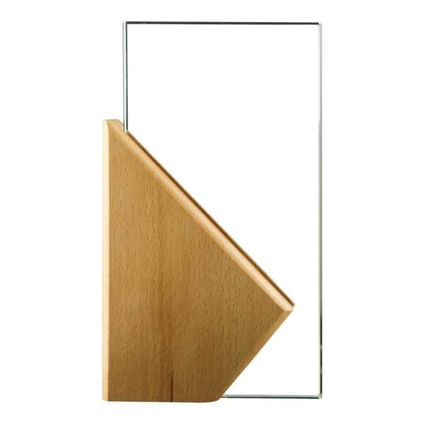 Personalized Rectangle Wooden Crystal Awards in Hardboard Box