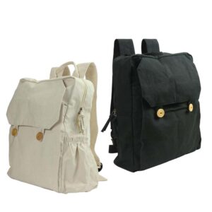Personalized Cotton Backpacks with Zipper Closure