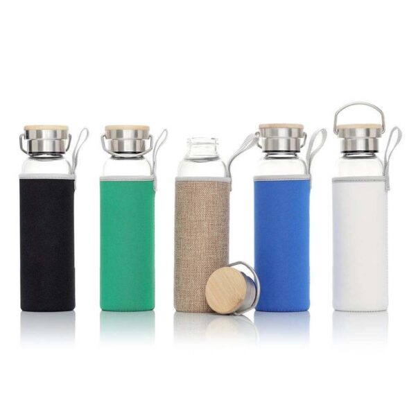 Personalized Borosilicate Glass Bottle with Neo Sleeve