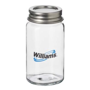 Personalized Spice jar Clear Glass Stainless Steel 600ml | GULDFISK