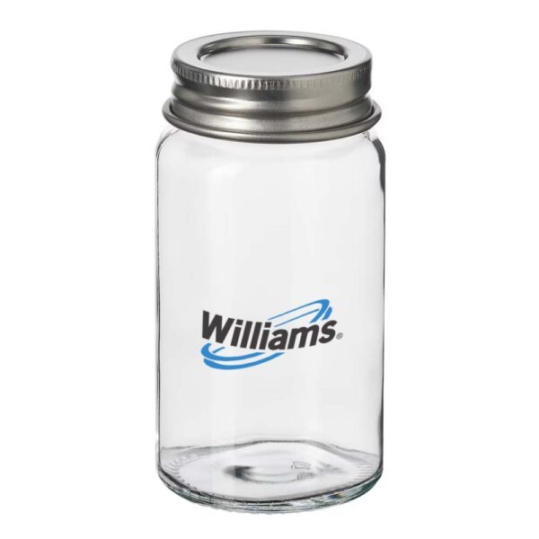 Personalized Spice jar Clear Glass Stainless