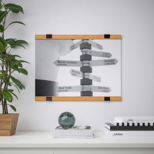 Elegant Wooden Bamboo Poster Hangers