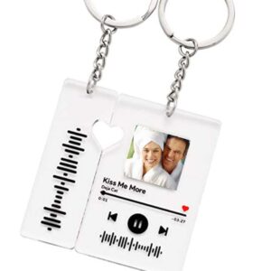Spotify Clear 3mm Acrylic Keychains Single or Couple Options