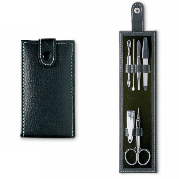 Black-PU-Manicure-set-for-Women