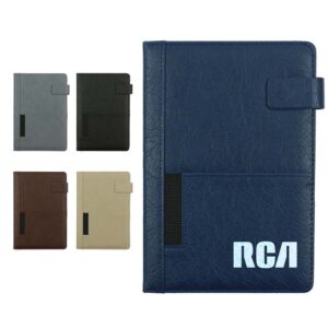 Personalized A5 PU Notebooks with Front Pocket & Magnetic Flap | Dorniel