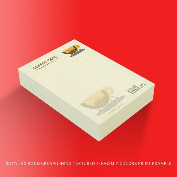 Cream Lining Textured Business Letterheads