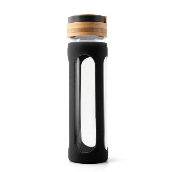 Glass Water Bottle with Bamboo Lid & Silicone Sleeve