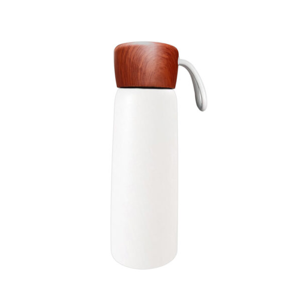 Sports Thermal Water Bottle with Bamboo Lid & Handle