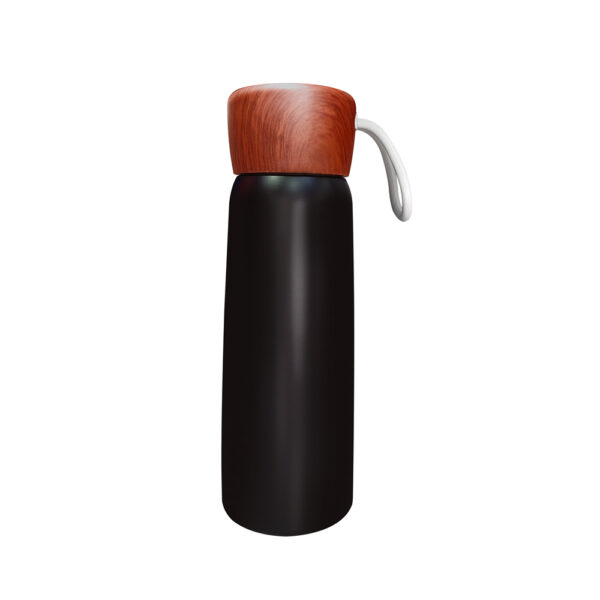 Sports Thermal Water Bottle with Bamboo Lid & Handle