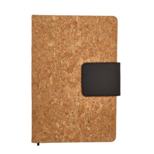 Eco-Friendly Cork Notebook with PU Magnetic Closure & Pen Loop