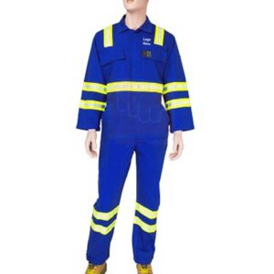 Royal Blue 1-Piece Coveralls Fire Retardant Cotton
