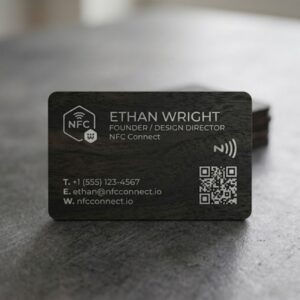 Black Wood NFC Smart Business Card